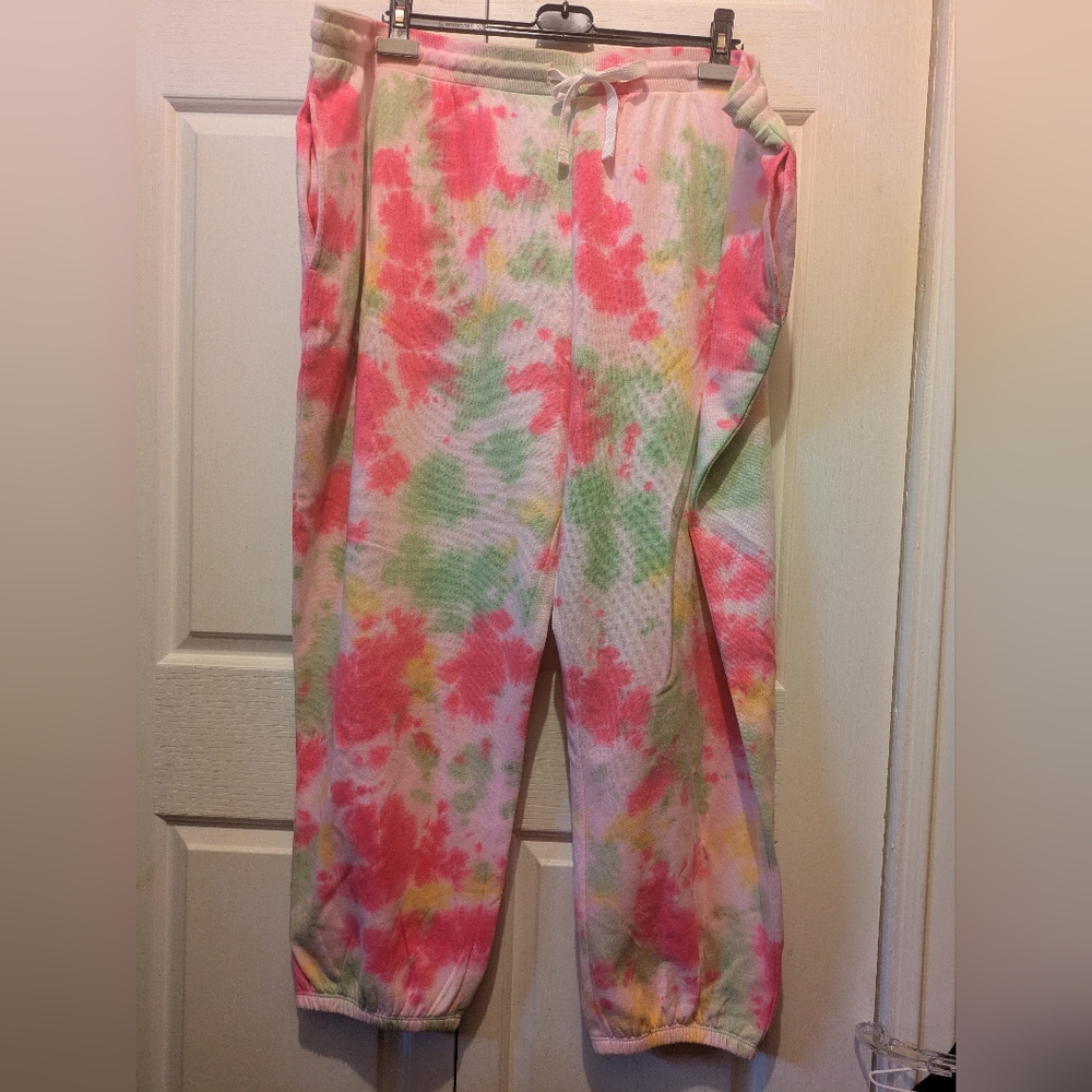3 for $30 The Drop Dina Tie-Dye Fleece Joggers Soft lounge Wear Sweatpants NEW
